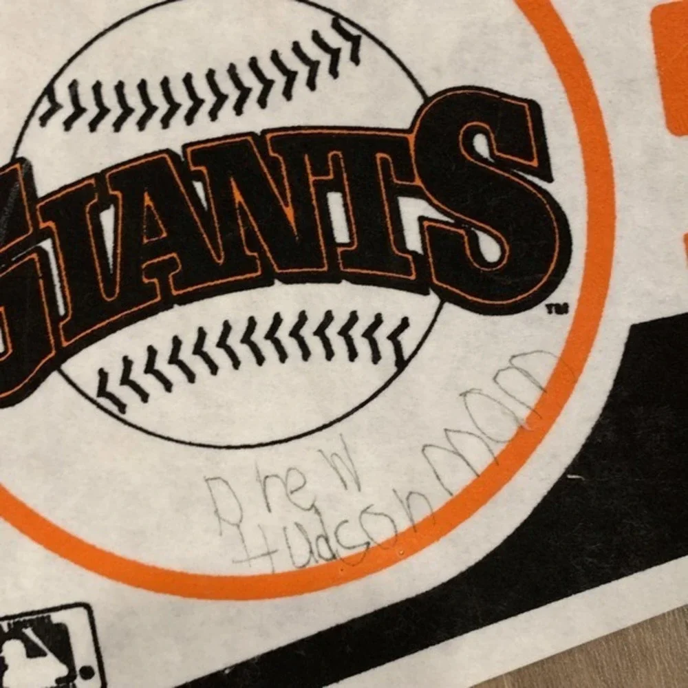 Vintage MLB Baseball San Francisco Giants Felt Orange, Black & White MLB Pennant